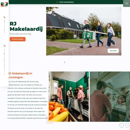 Capture d'écran du site web de www.rjmakelaardij.nl