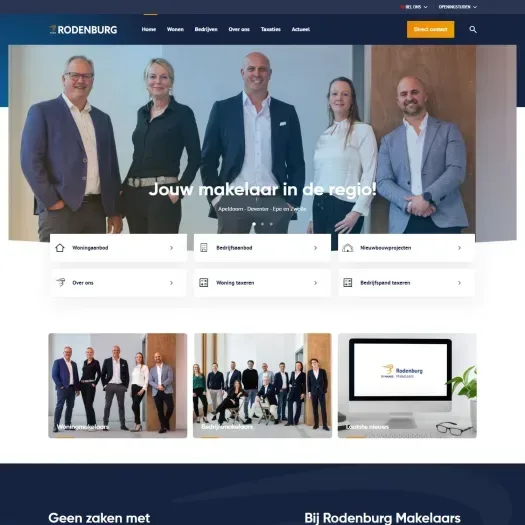 Screenshot der Website von rodenburg.nl