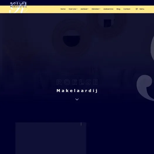 Screenshot der Website von www.roelsemakelaardij.nl
