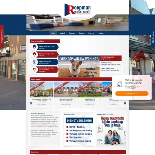 Capture d'écran du site web de www.roepman.nl