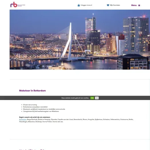 Screenshot van de website van www.roosdenbrabermakelaars.nl