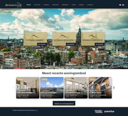 Screenshot van de website van www.rosmuller.nl