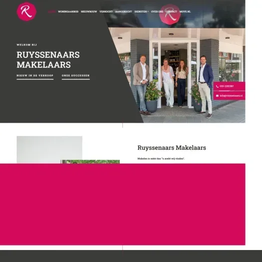 Screenshot of the website of www.ruyssenaars.nl