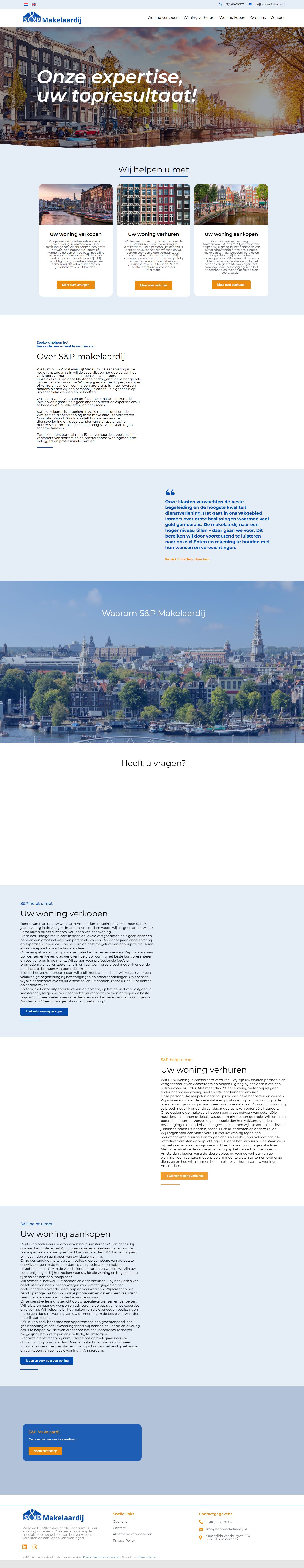 Team foto van S&P Makelaardij BV