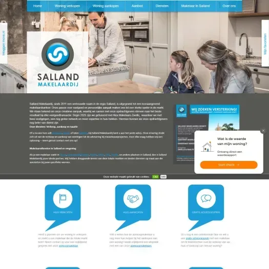 Capture d'écran du site web de www.sallandmakelaardij.com