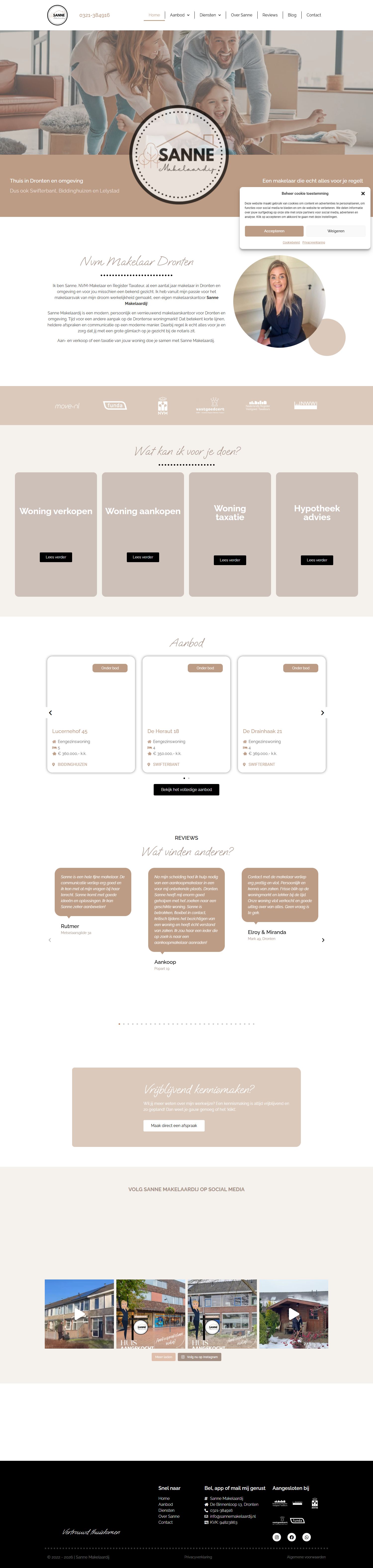 Team foto van Sanne Makelaardij