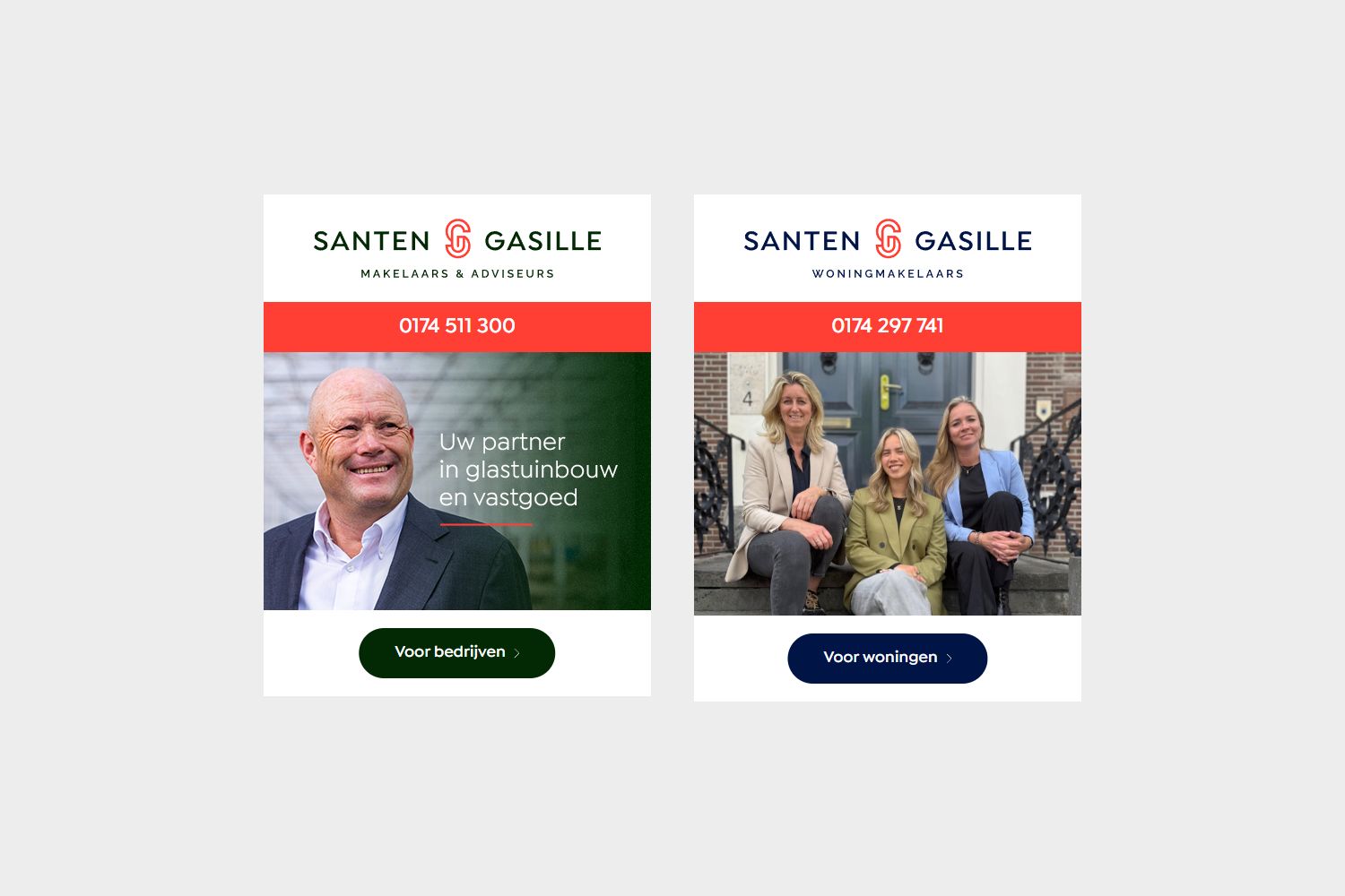 Screenshot van de website van www.santen-gasille.nl