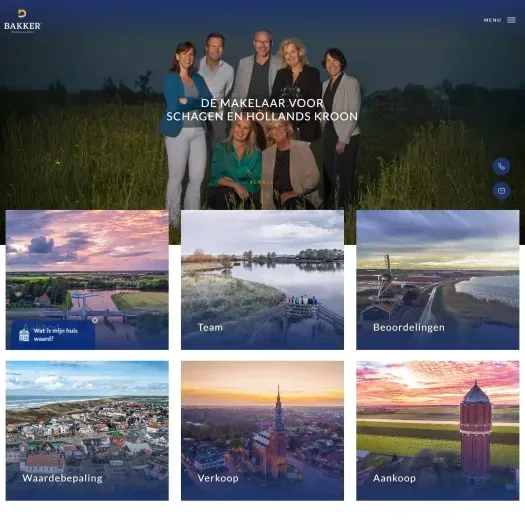 Screenshot van de website van www.scbakker.nl