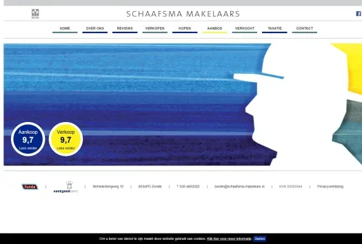 Screenshot der Website von www.schaafsma-makelaars.nl