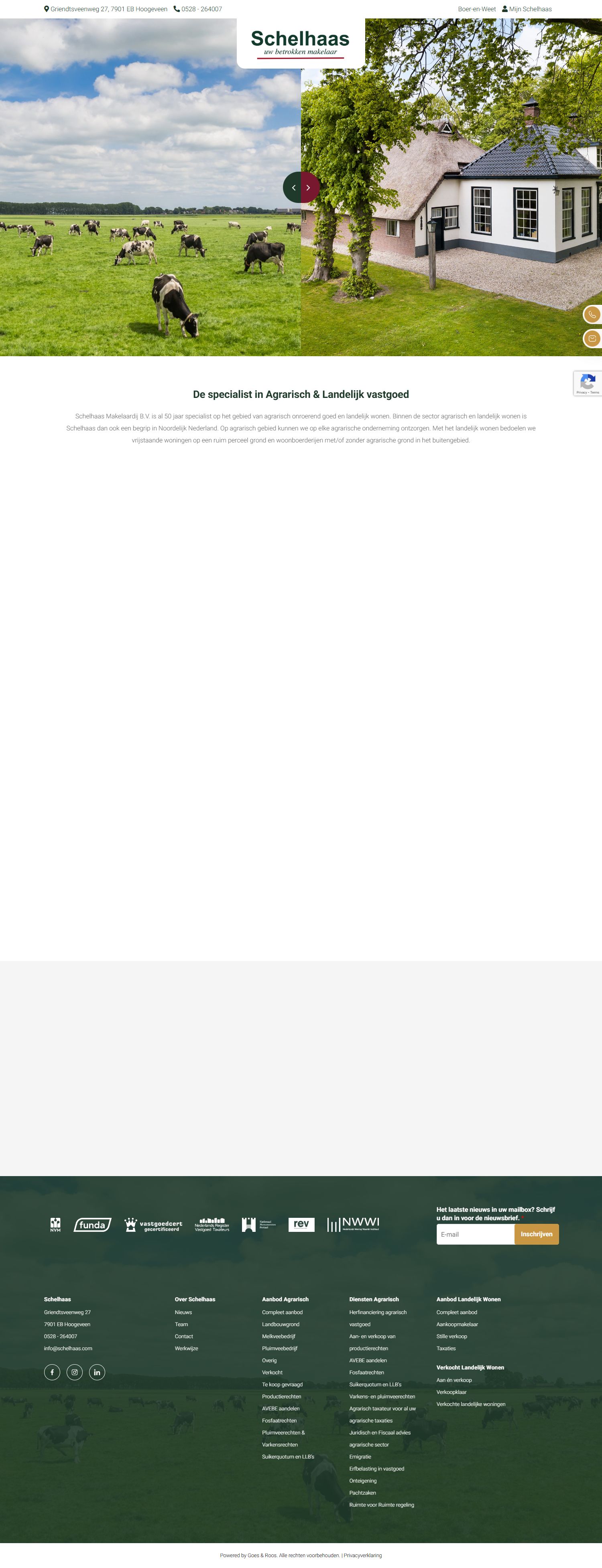 Screenshot van de website van www.schelhaas.com