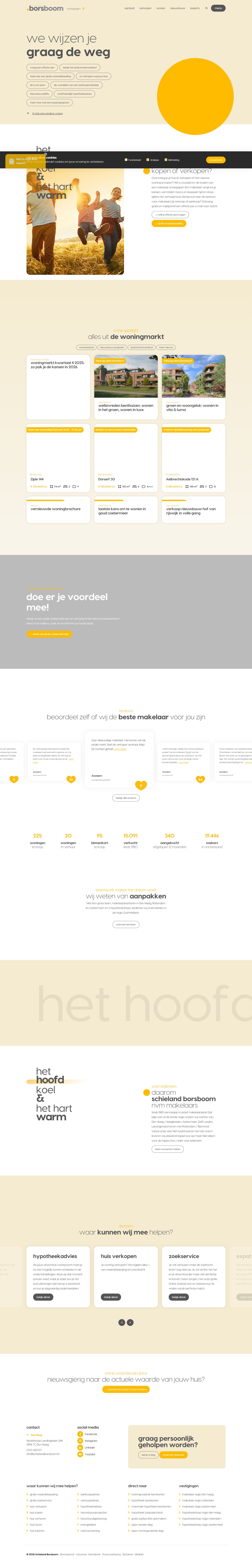 Screenshot van de website van www.schielandborsboom.nl