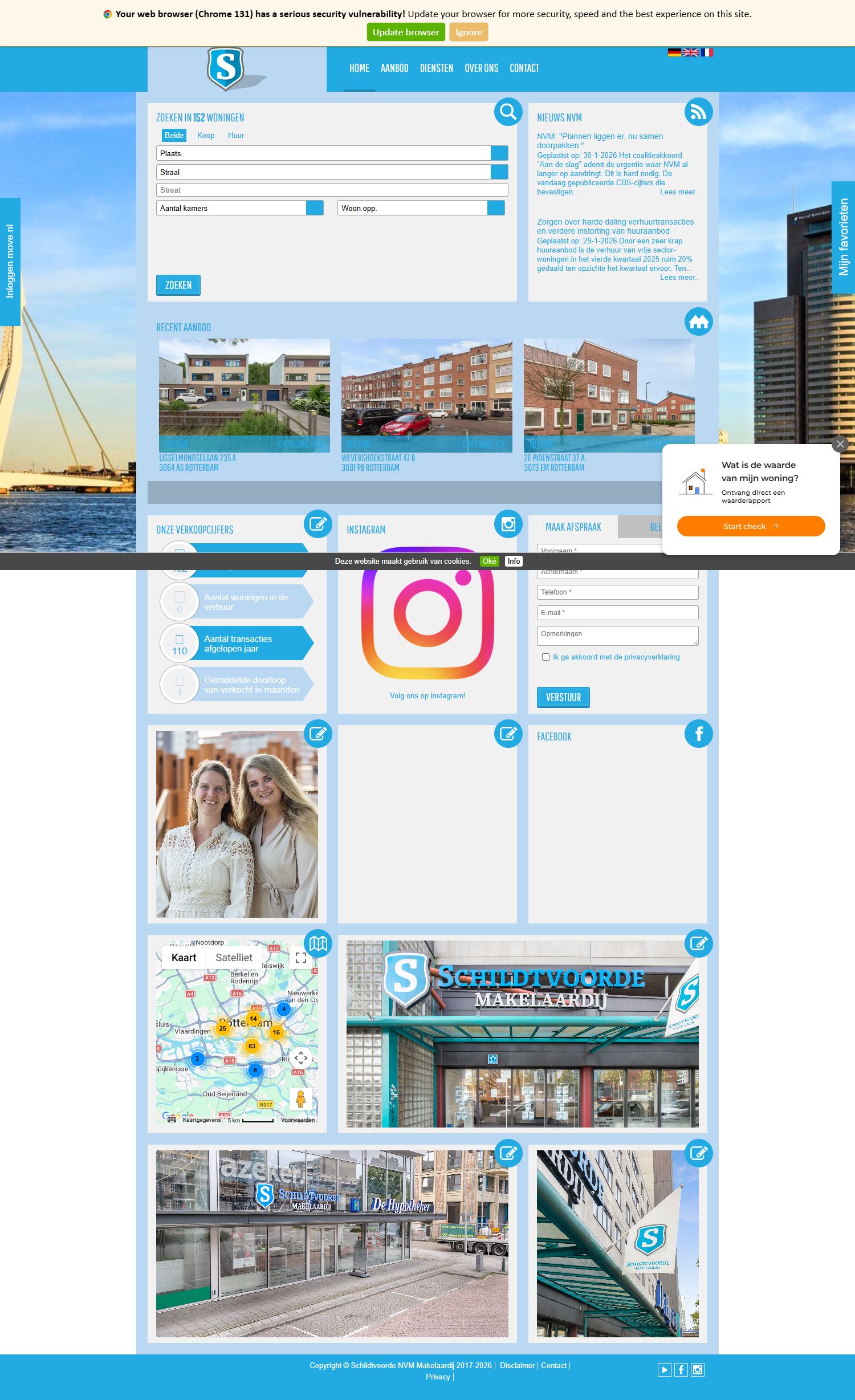 Screenshot van de website van www.schildtvoorde.nl