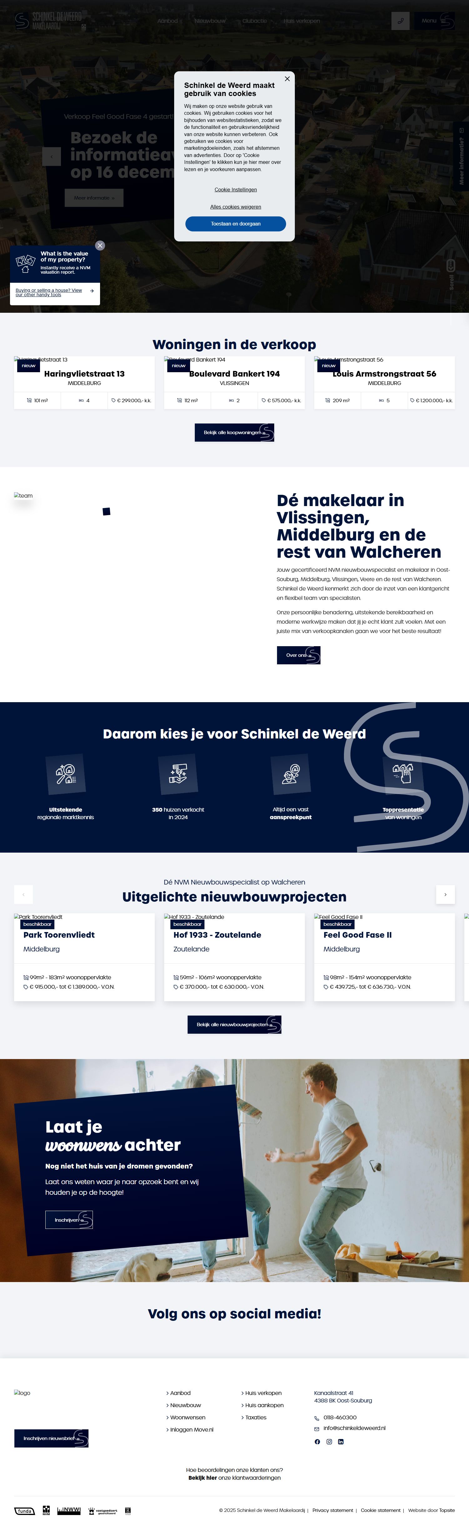 Screenshot van de website van www.schinkeldeweerd.nl