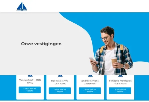 Screenshot van de website van www.schippers.nu