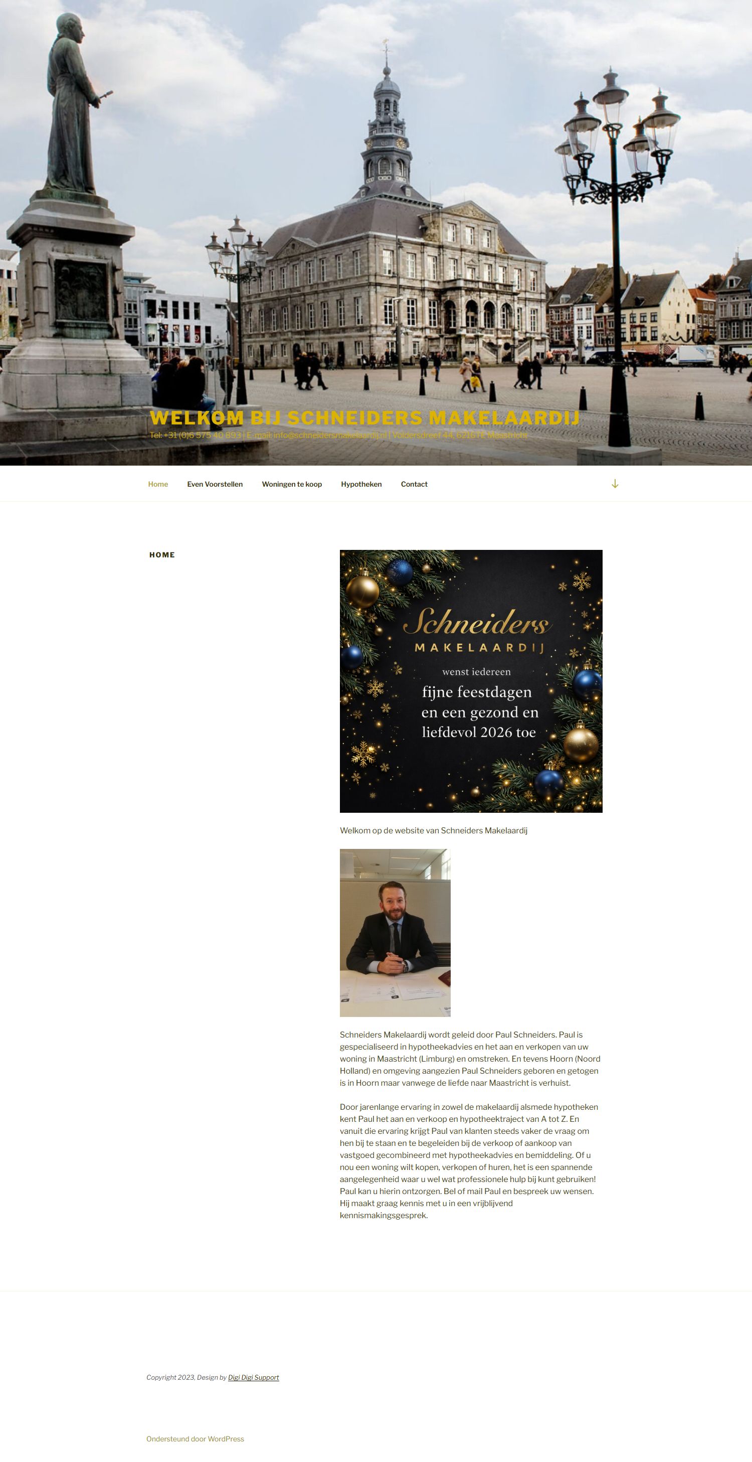 Screenshot van de website van www.schneidersmakelaardij.nl