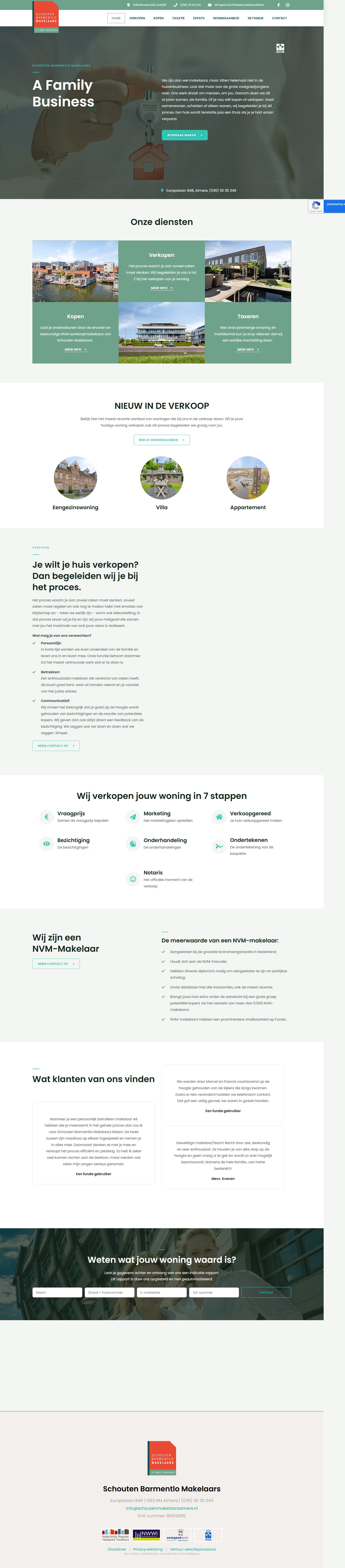 Screenshot van de website van www.schoutenmakelaarsalmere.nl