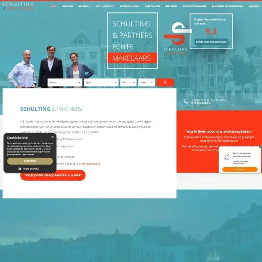 Screenshot der Website von www.schulting-partners.nl