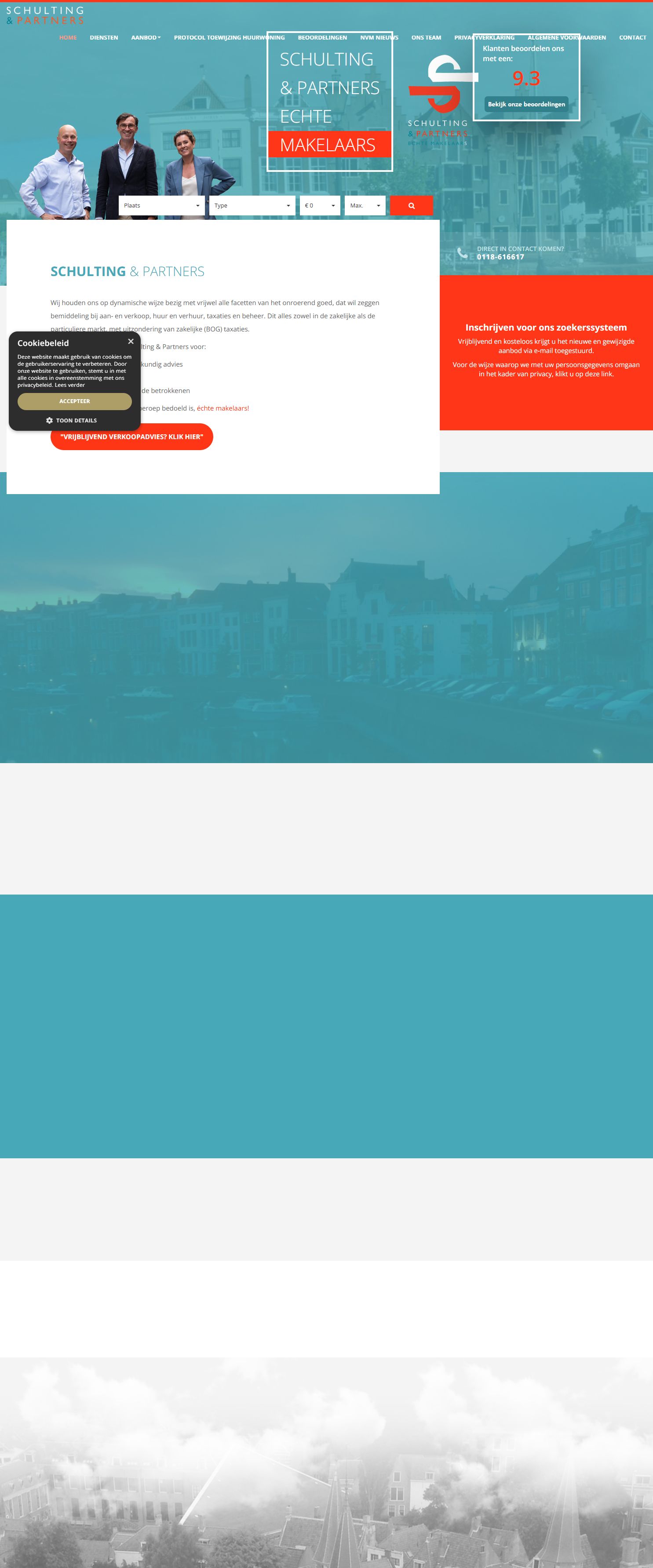 Screenshot van de website van www.schulting-partners.nl
