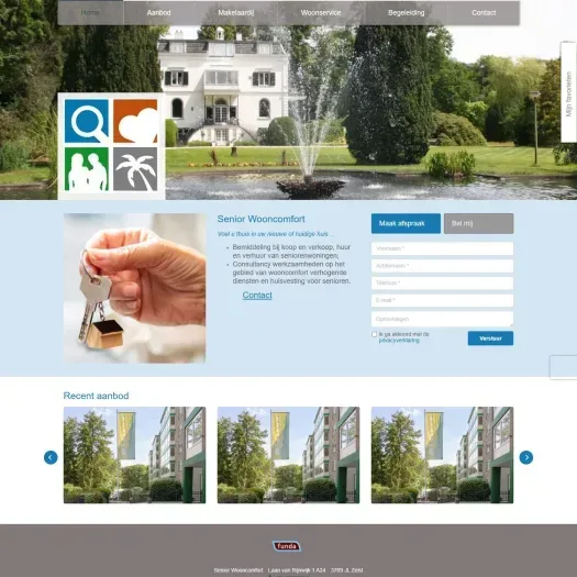 Capture d'écran du site web de www.senior-makelaardij.nl