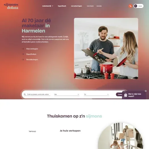 Screenshot of the website of www.sijmons-dolata.nl