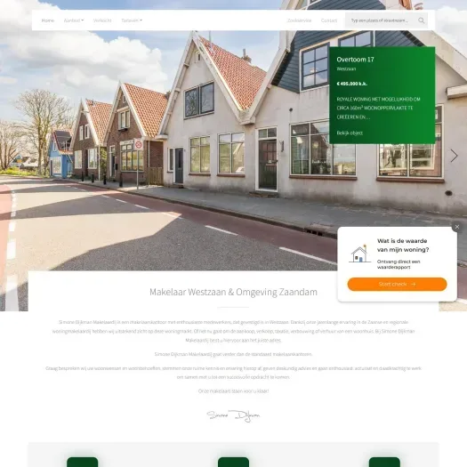 Screenshot der Website von www.simonedijkman.nl