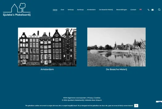 Capture d'écran du site web de www.sjulekesmakelaardij.nl