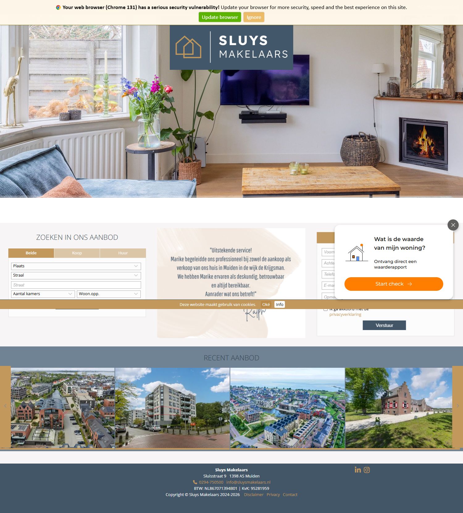 Kantoorfoto Sluys Makelaars