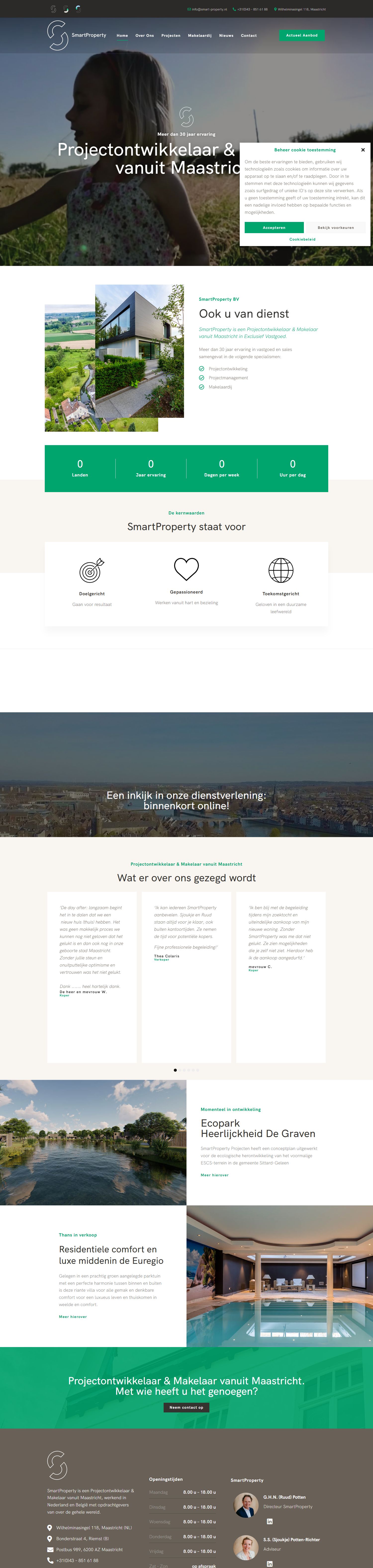 Screenshot van de website van www.smart-property.nl