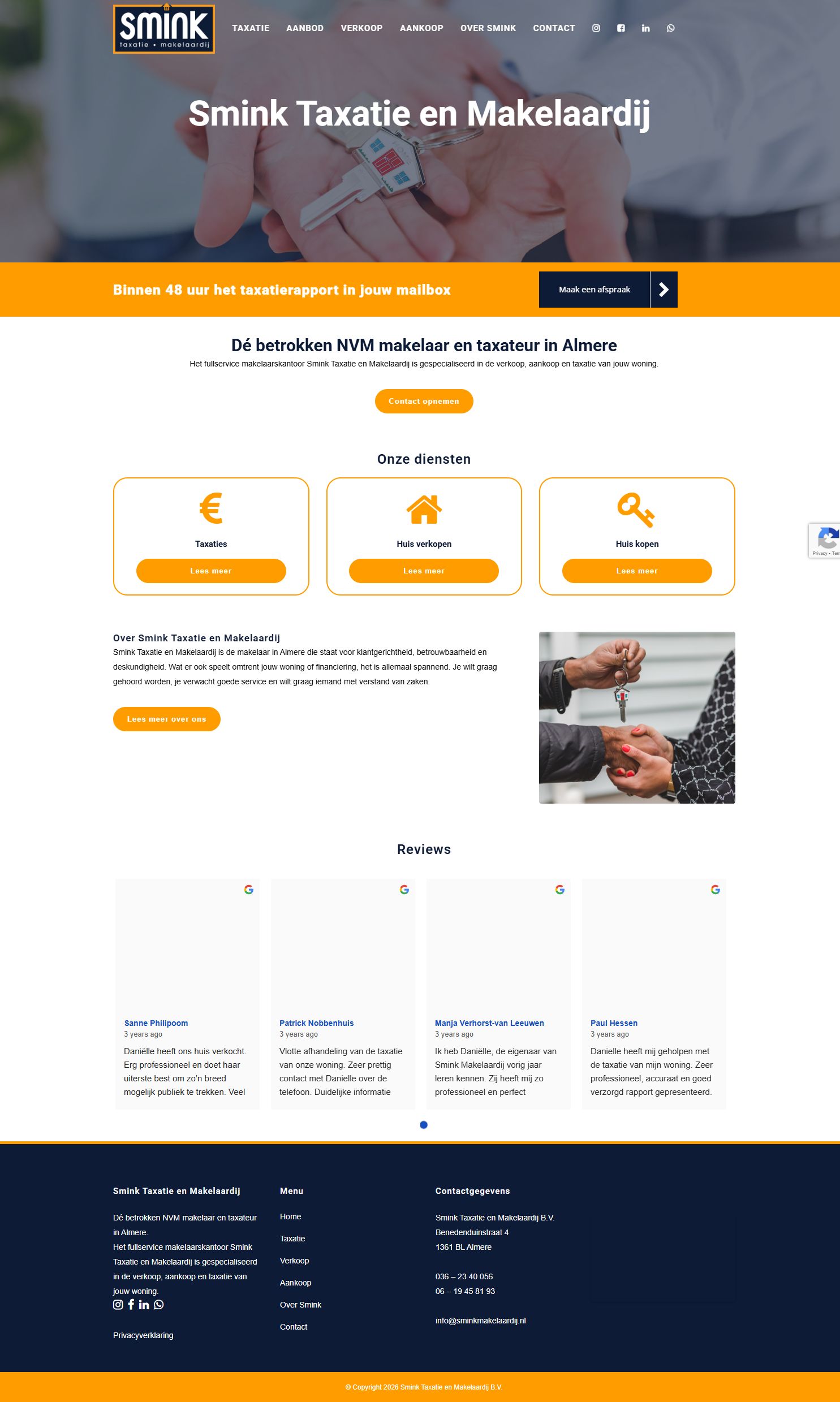 Kantoorfoto Smink Taxatie en Makelaardij