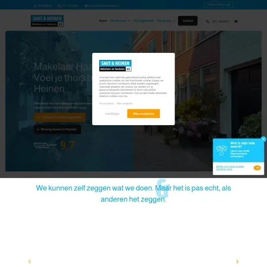 Screenshot of the website of www.makelaardijhaarlem.nl