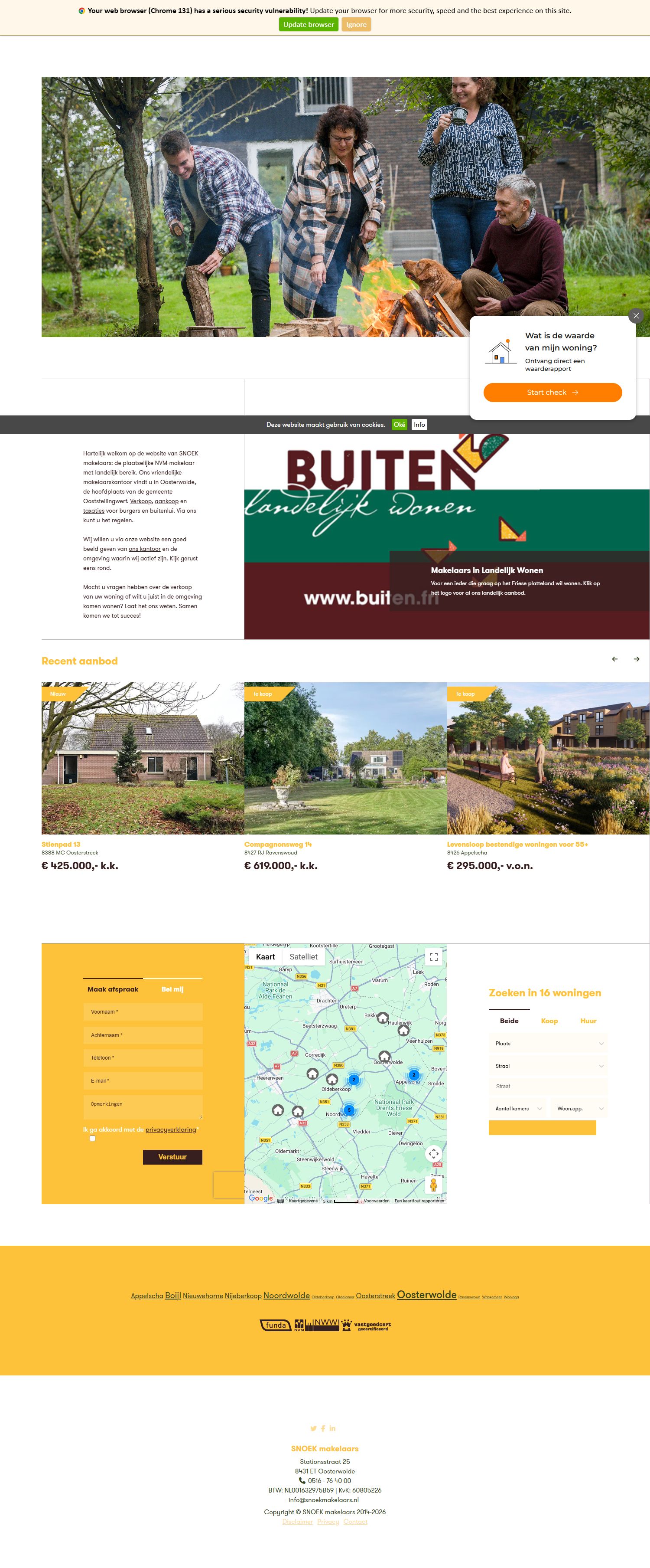 Screenshot van de website van www.snoekmakelaars.nl