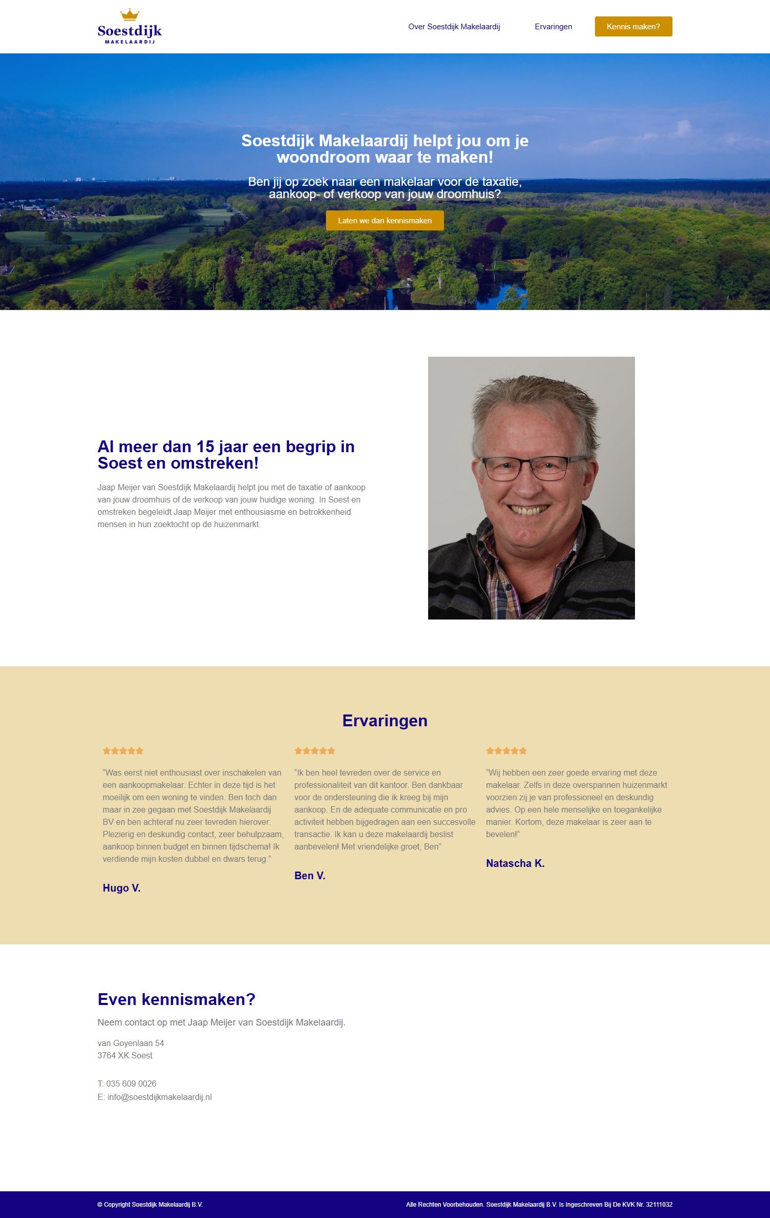 Screenshot van de website van www.soestdijkmakelaardij.nl