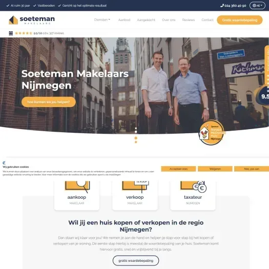 Screenshot of the website of www.soeteman.nl