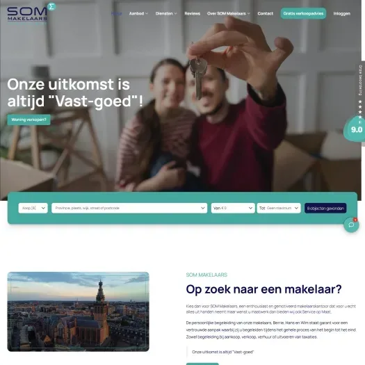 Screenshot of the website of www.sommakelaars.nl