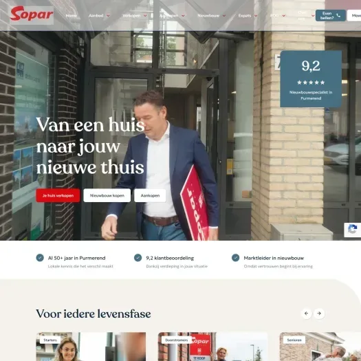 Screenshot der Website von www.sopar.nl