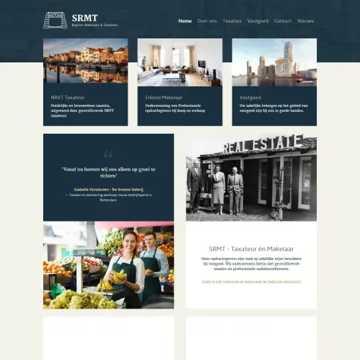 Screenshot van de website van www.srmtonline.nl