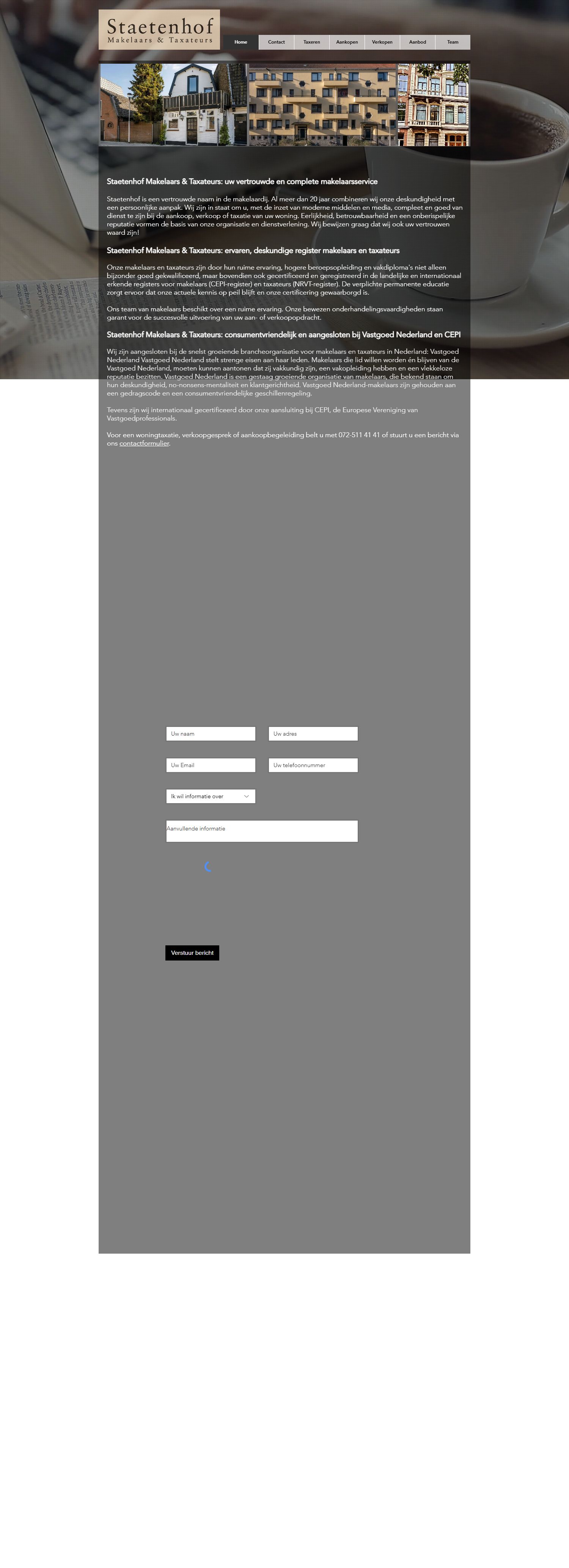 Screenshot van de website van www.staetenhof.com