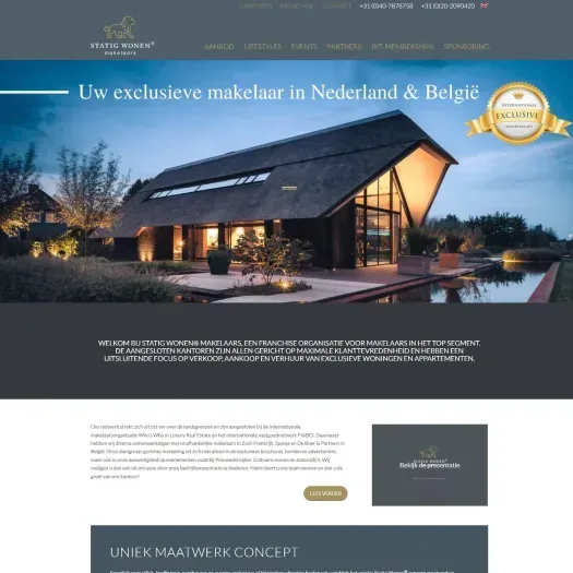 Screenshot van de website van www.statigwonen.nl