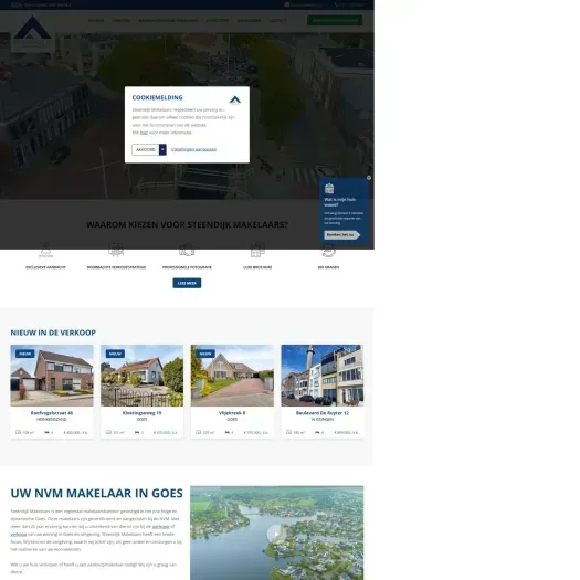 Screenshot of the website of www.steendijk.nl