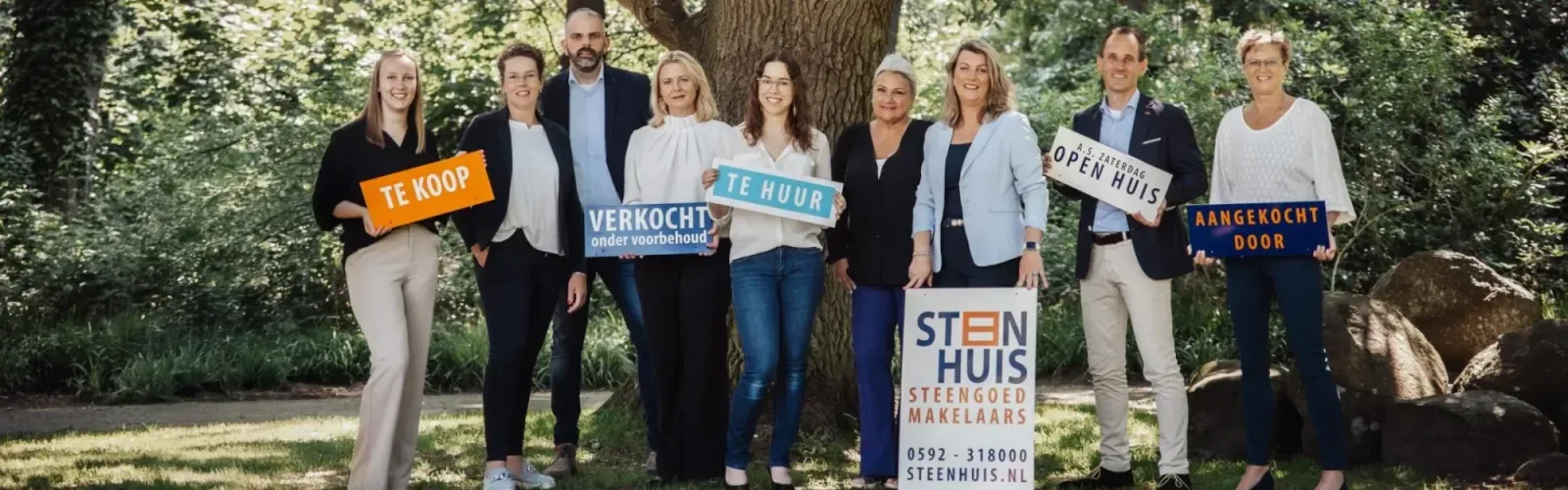 Team foto van Steenhuis Makelaars Assen