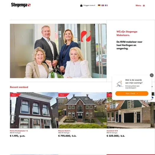 Capture d'écran du site web de www.makelaardij-stegenga.nl