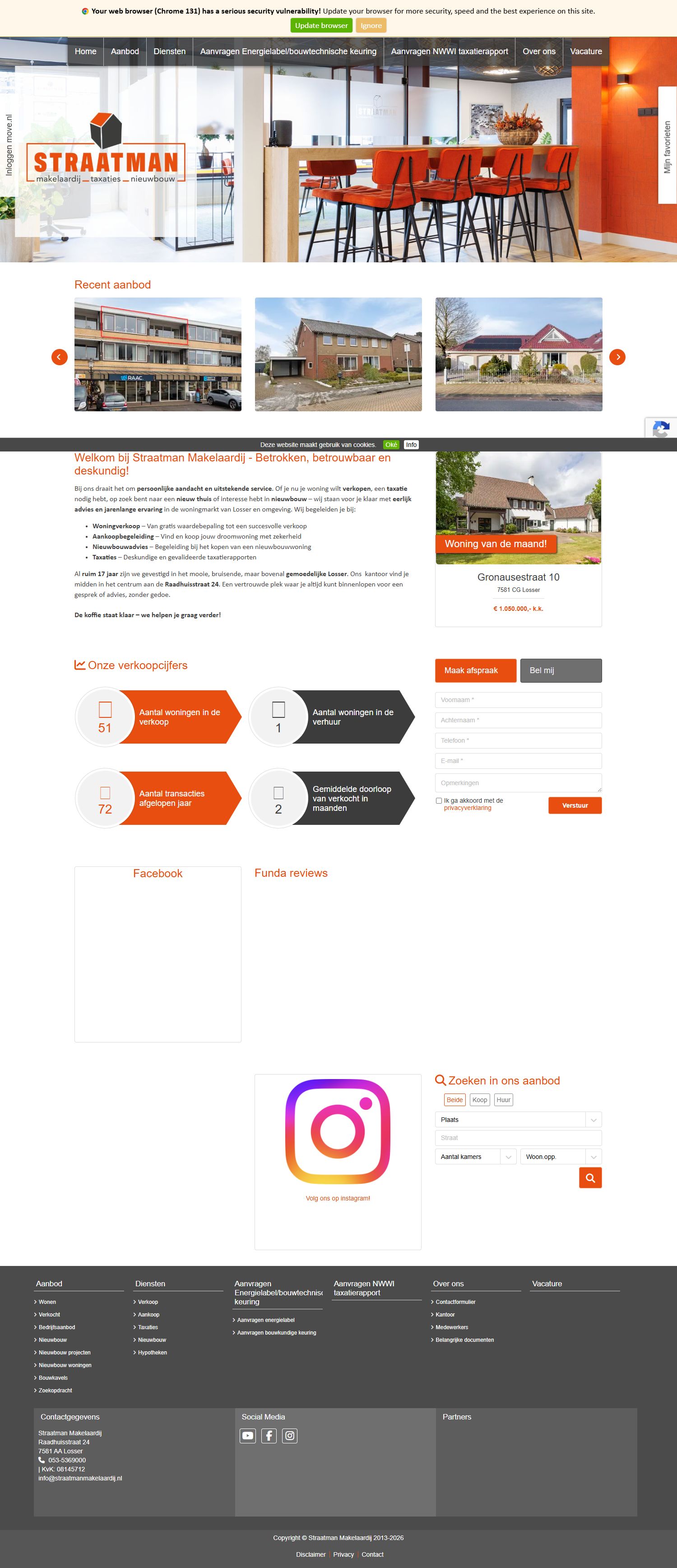 Screenshot van de website van www.straatmanmakelaardij.nl