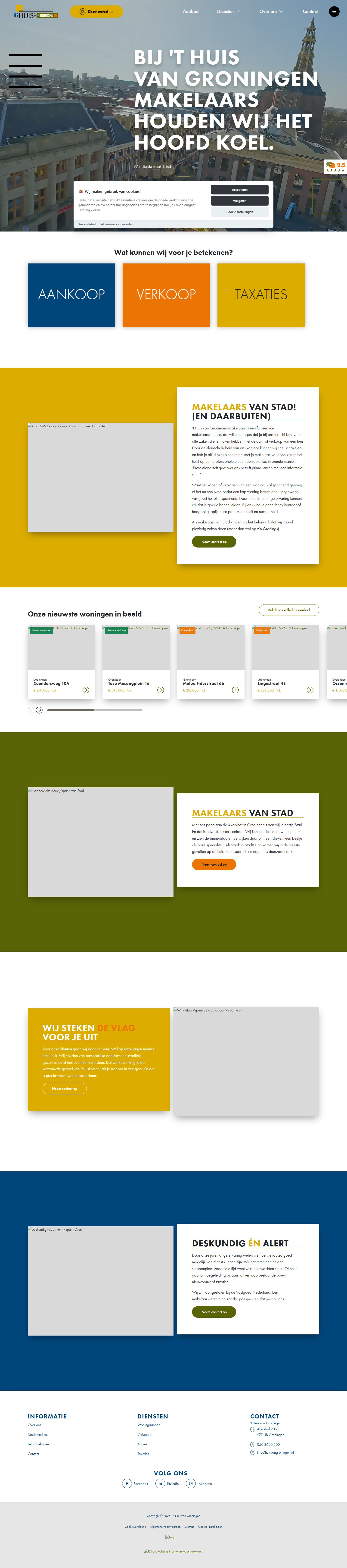 Screenshot van de website van www.huisvangroningen.nl