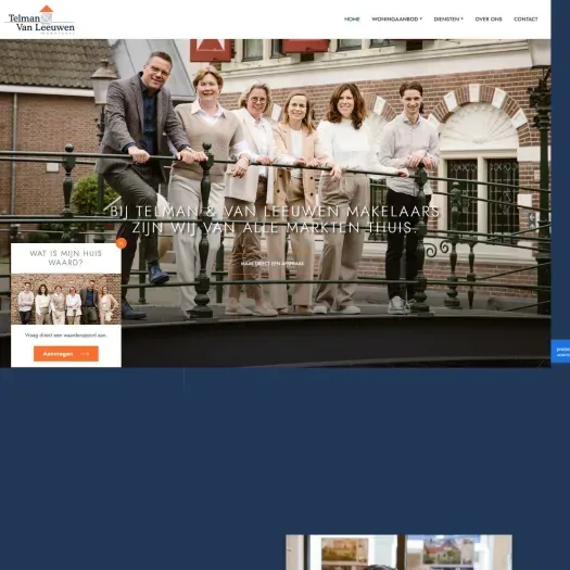 Screenshot van de website van www.telmanvanleeuwen.nl