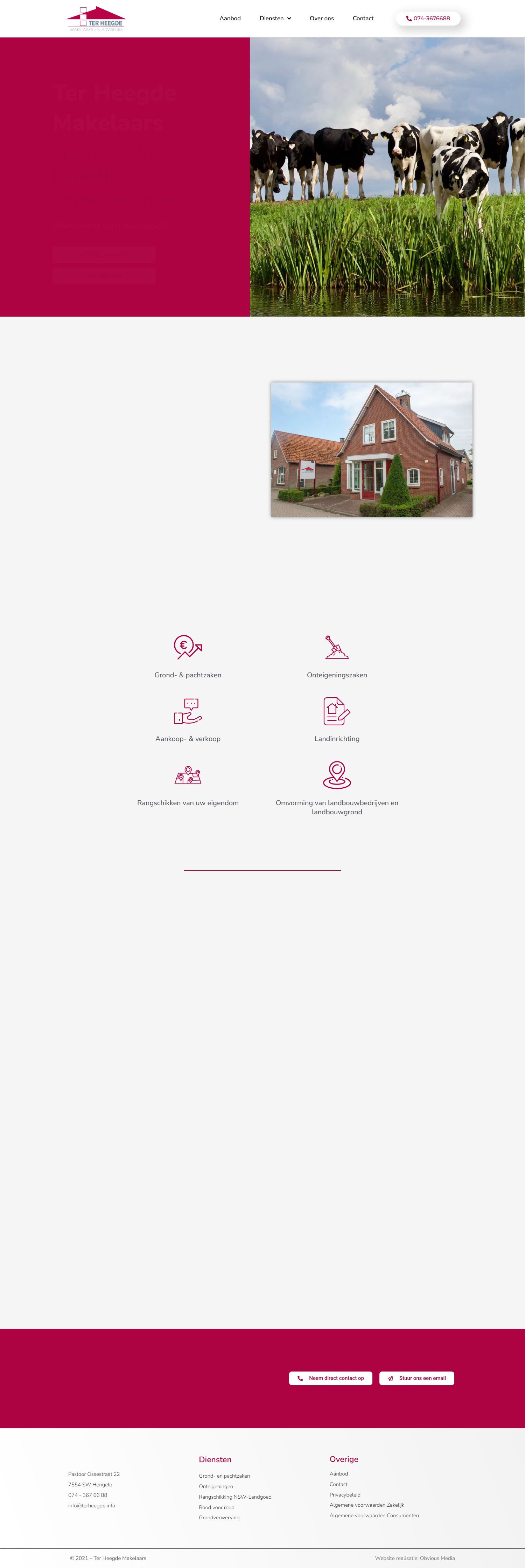 Screenshot van de website van terheegde.info