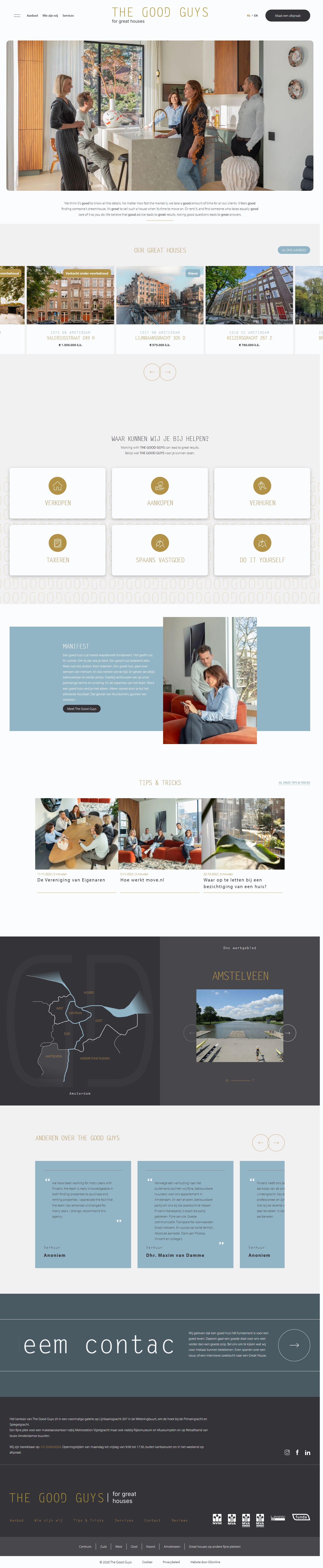 Screenshot van de website van www.goodguys.nl