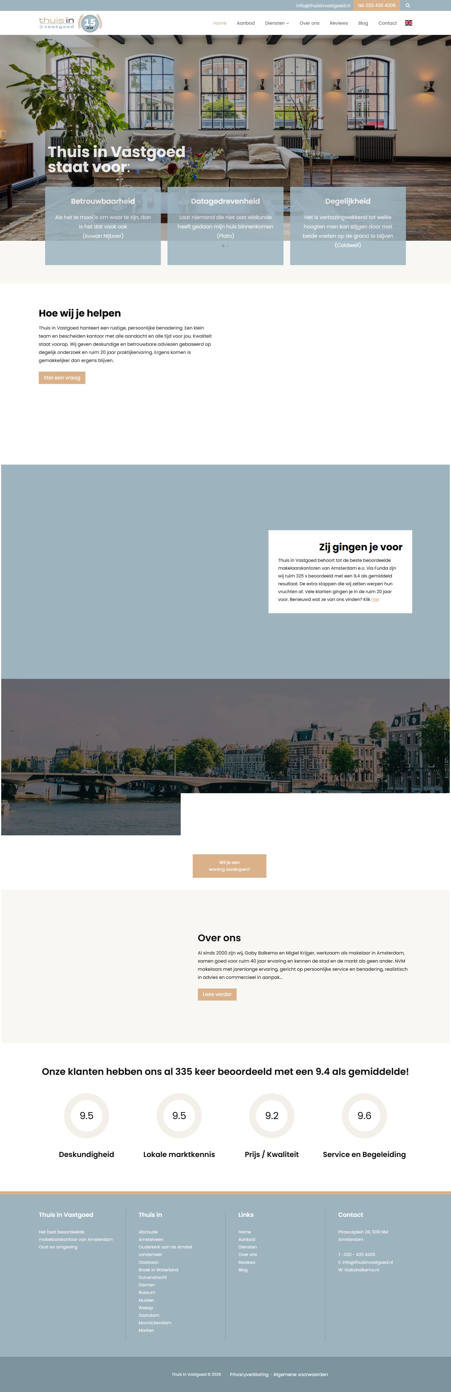 Screenshot van de website van www.thuisinvastgoed.nl