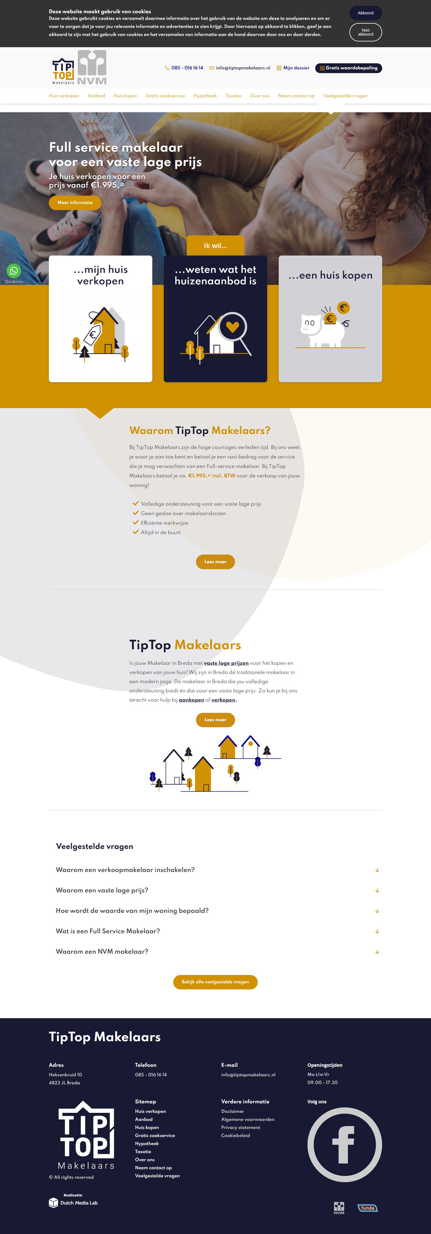 Team foto van TipTop Makelaars