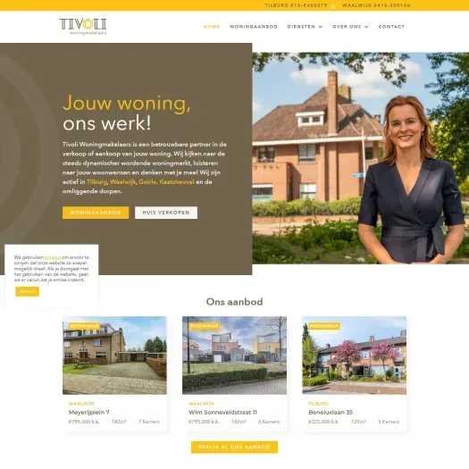 Capture d'écran du site web de www.tivoliwoningmakelaars.nl