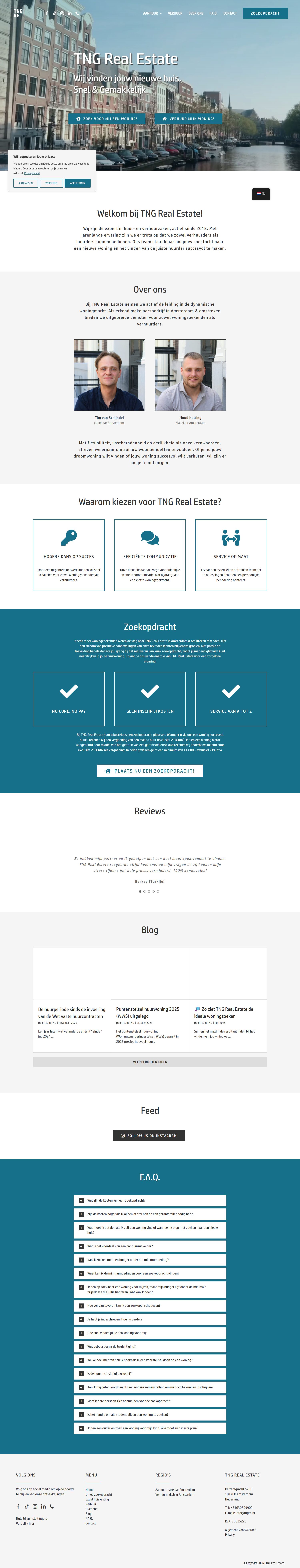 Team foto van TNG Real Estate